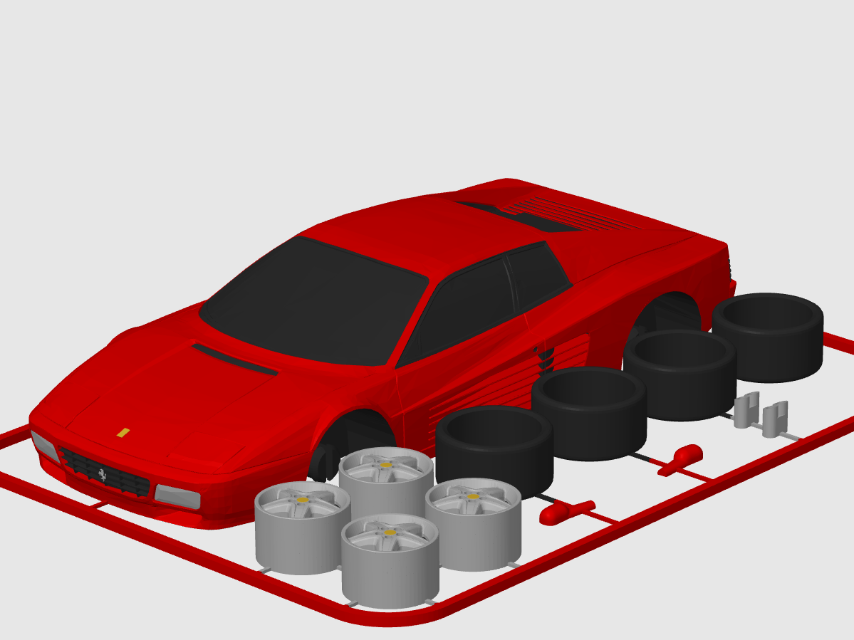 Ferrari Testarossa Kit Card