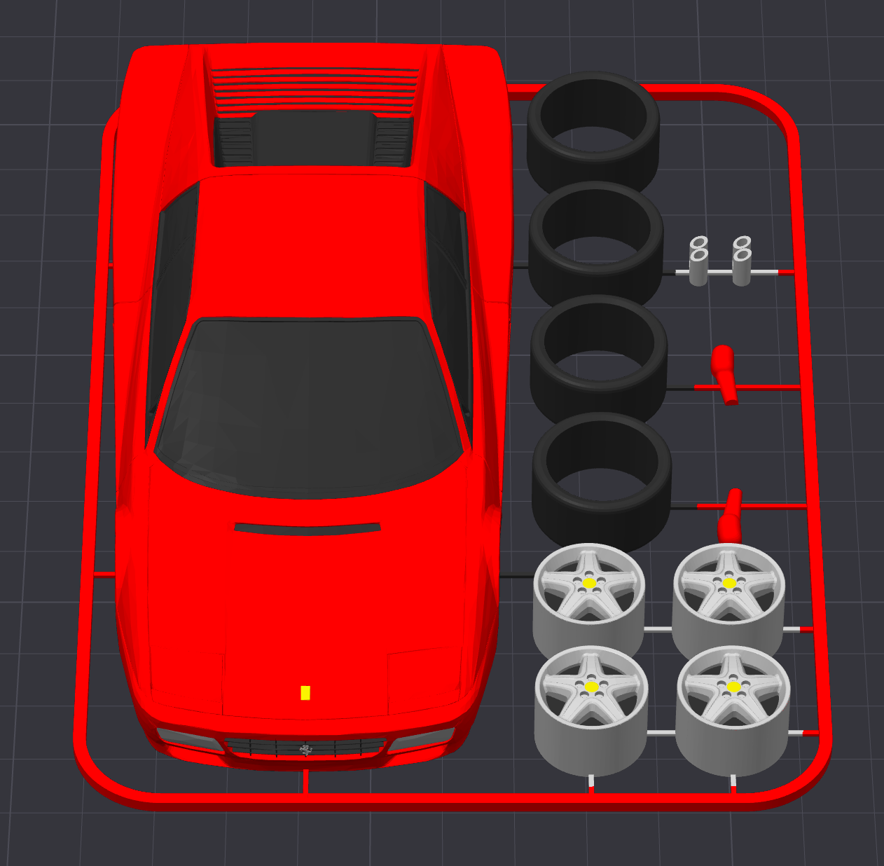 Ferrari Testarossa Kit Card